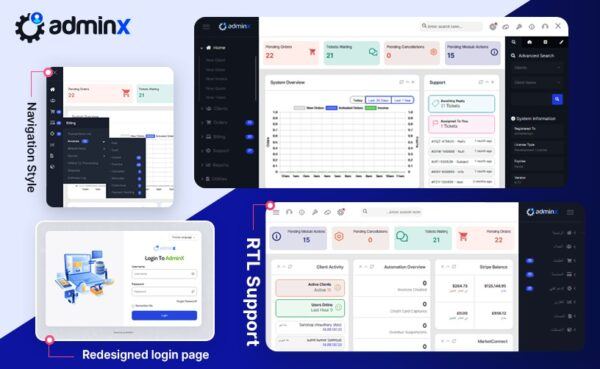 Adminx WHMCS Admin Theme & Template