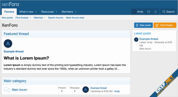 AndyB Featured threads� XenForo