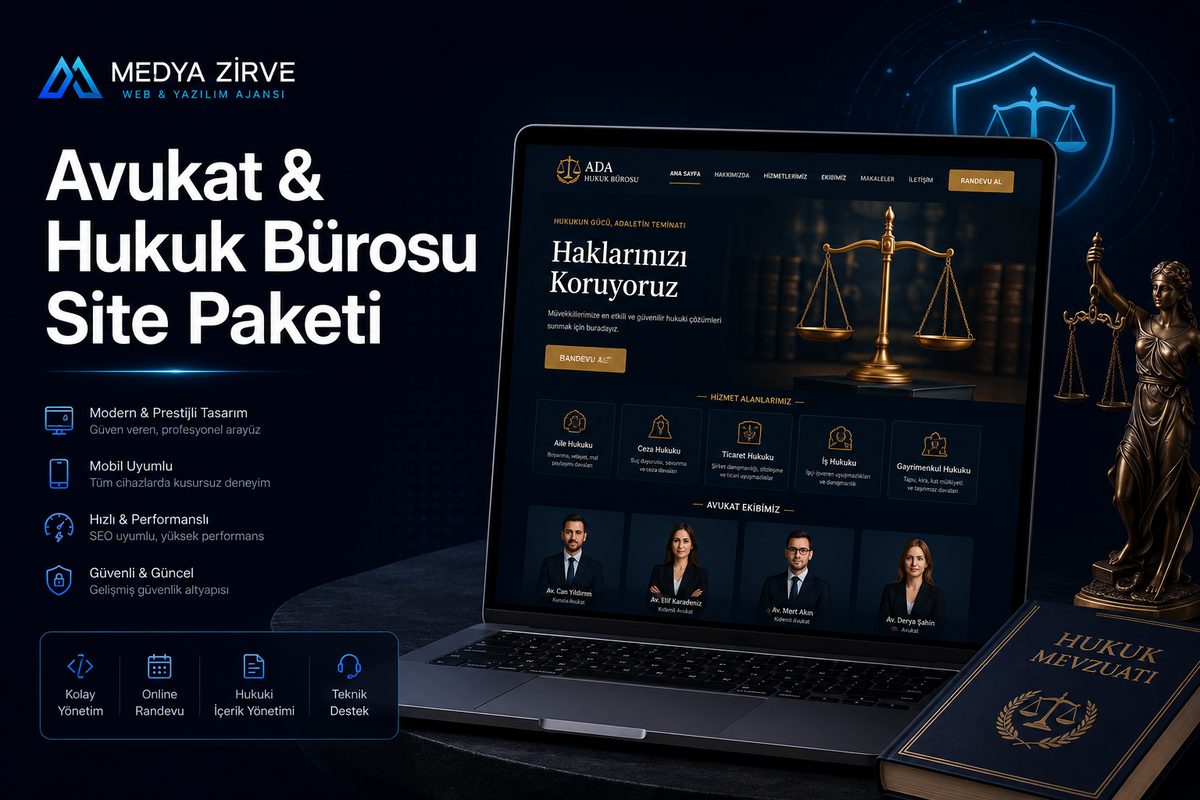Avukat & Hukuk Bürosu Site Paketi