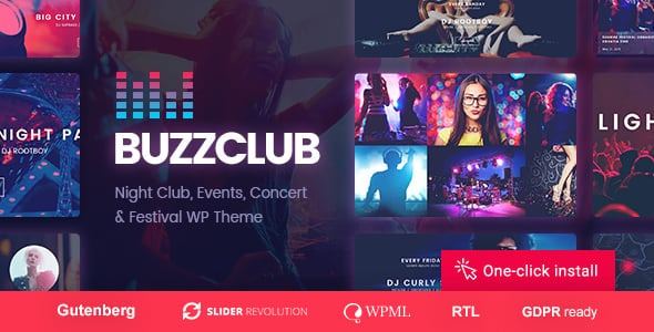 Buzz Club Night Club, DJ & Music Festival Event WordPress Theme