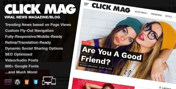 Click Mag Viral WordPress News MagazineBlog Theme