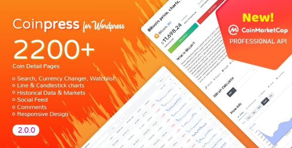 Coinpress Cryptocurrency Pages for WordPress