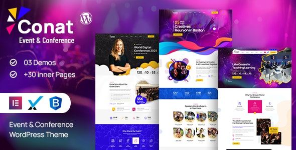 Conat Event & Conference WordPress Theme + RTL Ready