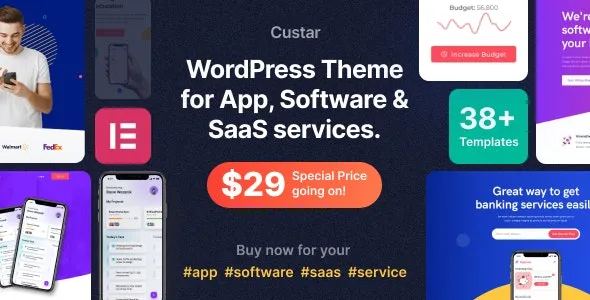 Custar Software & App WordPress Theme