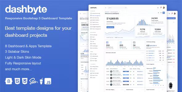 Dashbyte Bootstrap 5 Dashboard & Admin Template 9 February 2023