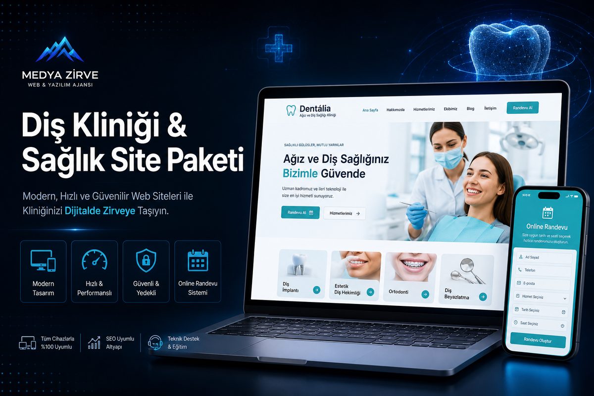 Diş Kliniği & Sağlık Site Paketi
