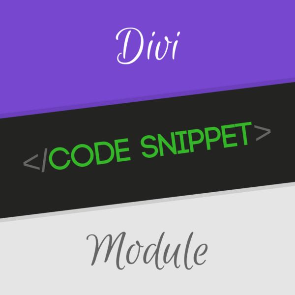 Divi Code Snippet Module