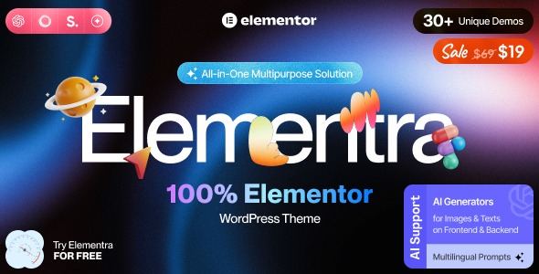 Elementra 100% Elementor WordPress Theme