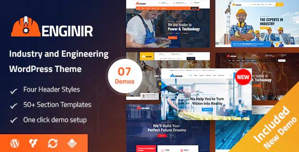 Enginir Industrial & Engineering Multipurpose WordPress Theme
