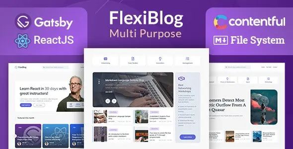 FlexiBlog React Gatsby Multipurpose Blog Theme
