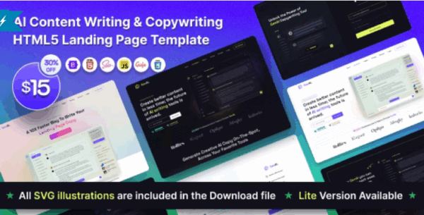 GenAI � AI Based Copywriting and Content Writing Landing Page Template