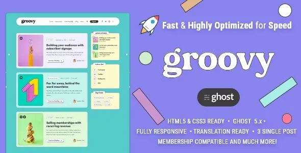 Groovy Modern & Lightweight Blog for Ghost