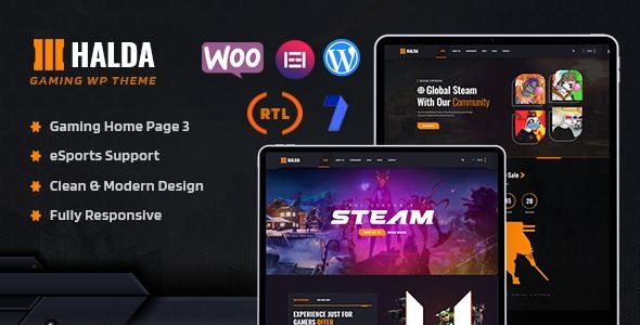 Halda eSports and Gaming WordPress Theme