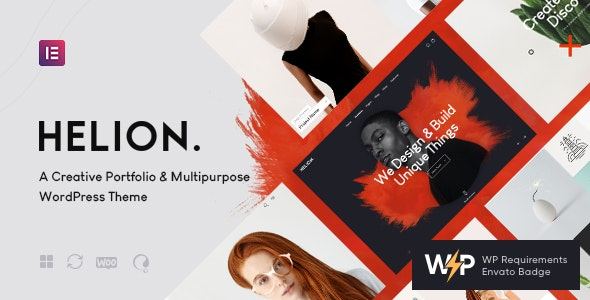 Helion Personal Creative Portfolio WordPress Theme + Store