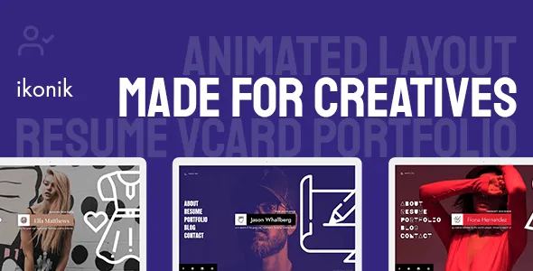 Ikonik Resume vCard WordPress Theme