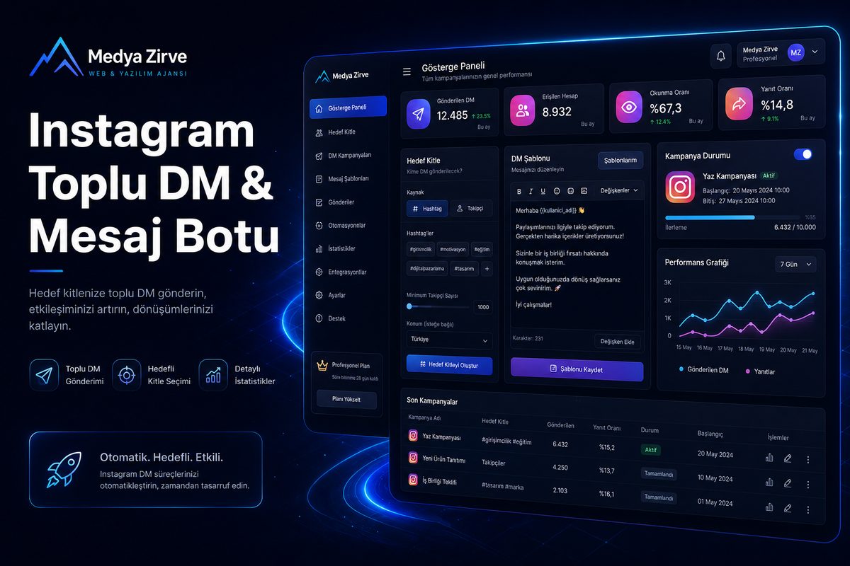 Instagram Toplu DM & Mesaj Botu
