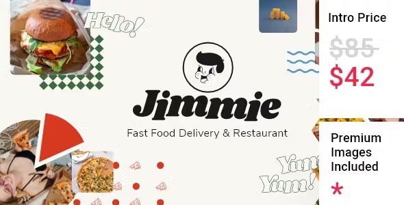 Jimmie Fast Food Delivery and Restaurant Theme