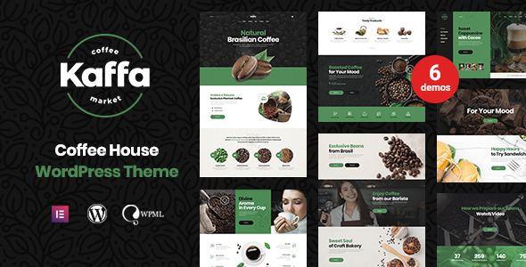 Kaffa Cafe & Coffee Shop WordPress Theme