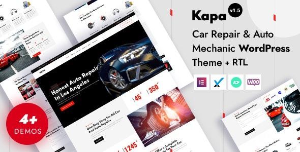 Kapa Car Repair & Auto Services WordPress Theme