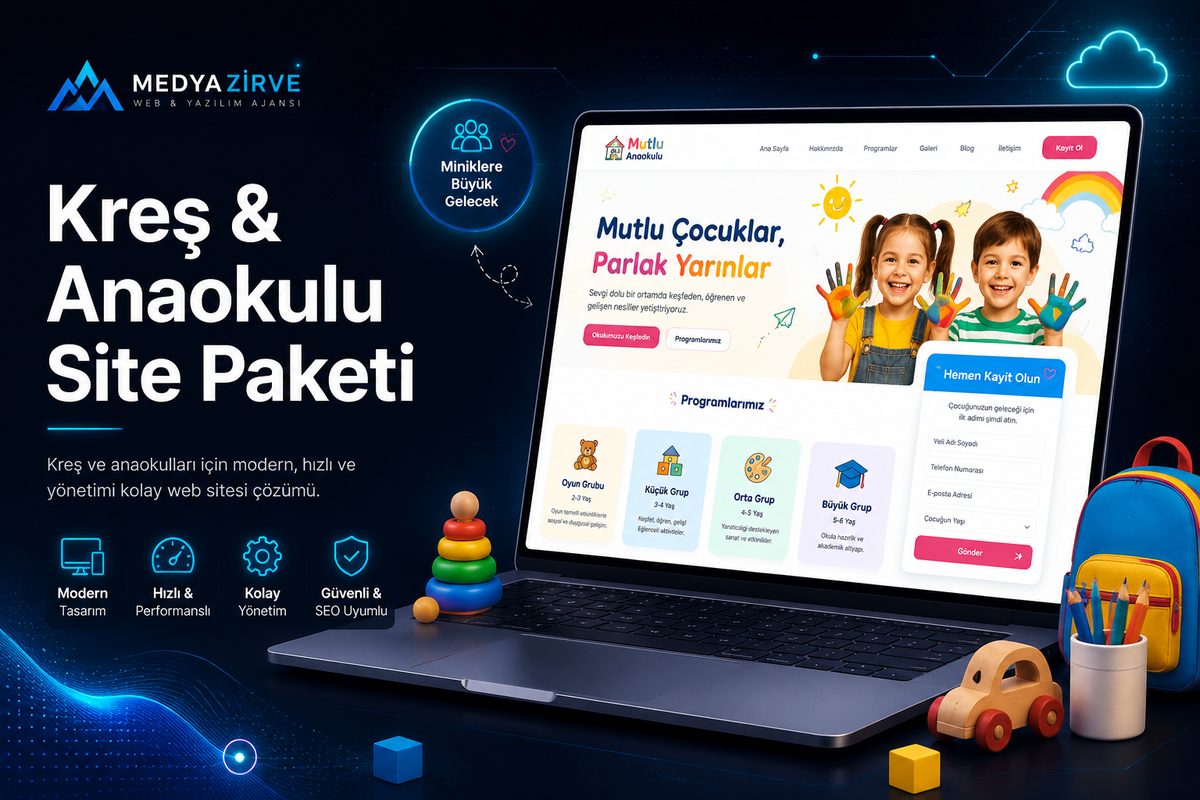 Kreş & Anaokulu Site Paketi
