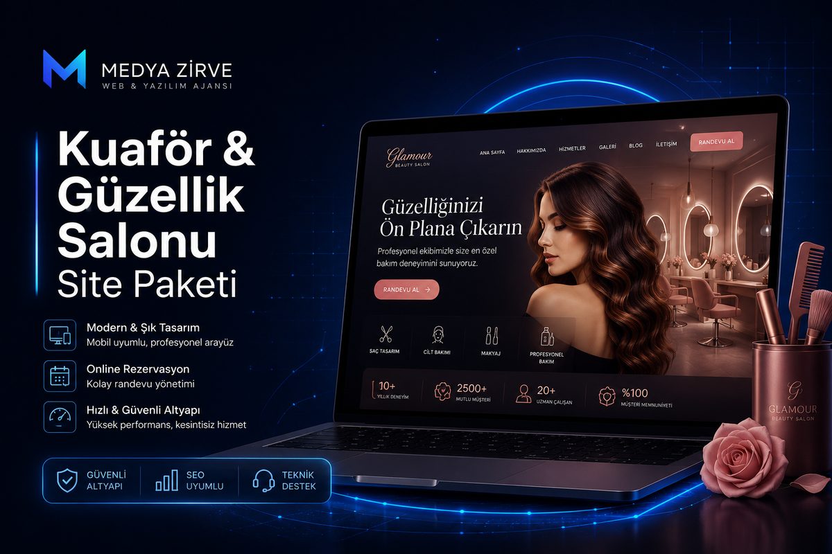 Kuaför & Güzellik Salonu Site Paketi