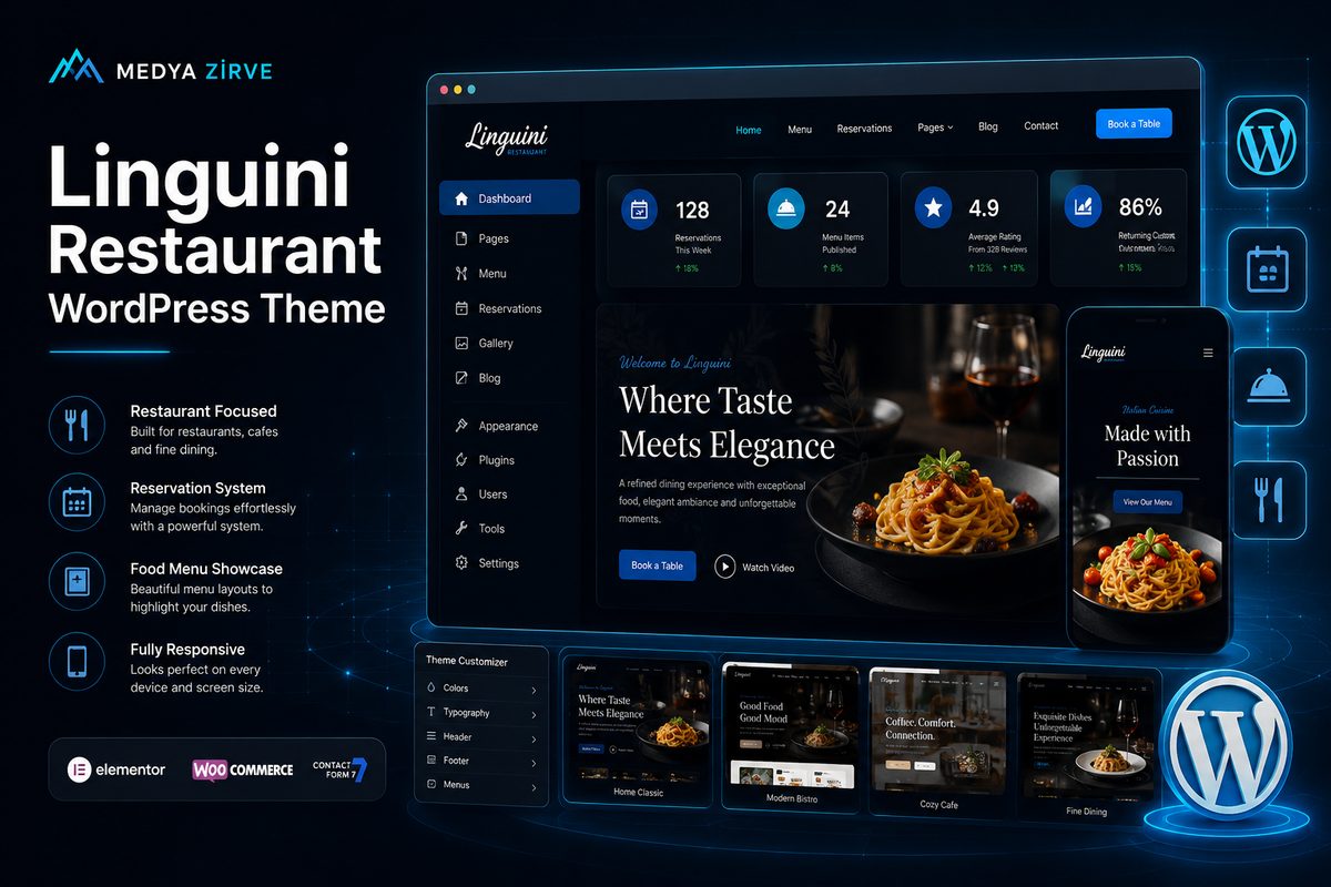 Linguini Restaurant WordPress Theme