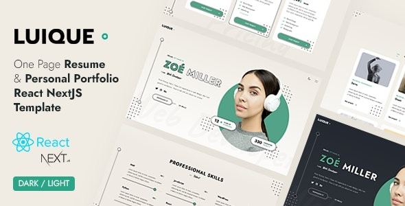 Luique Personal Portfolio React Template