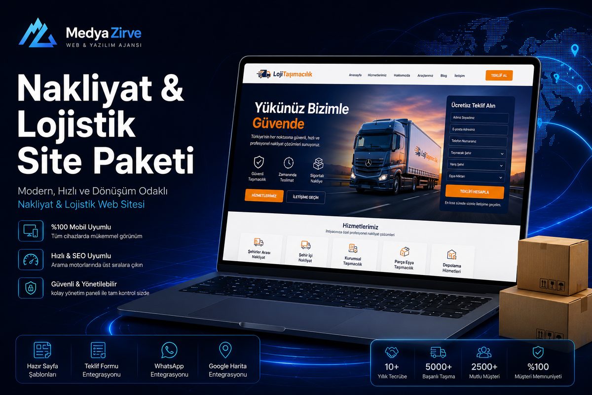 Nakliyat & Lojistik Site Paketi