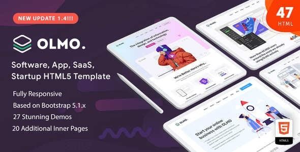 OLMO Software & SaaS HTML5 Template