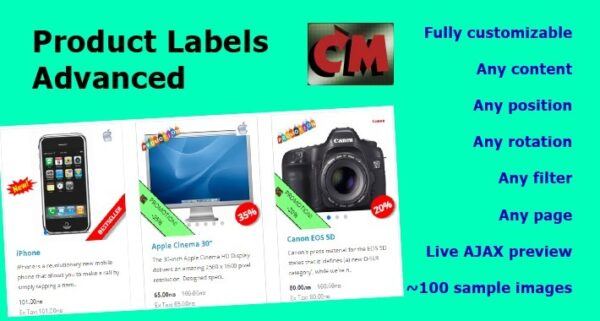 OpenCart Como Product Labels Advanced