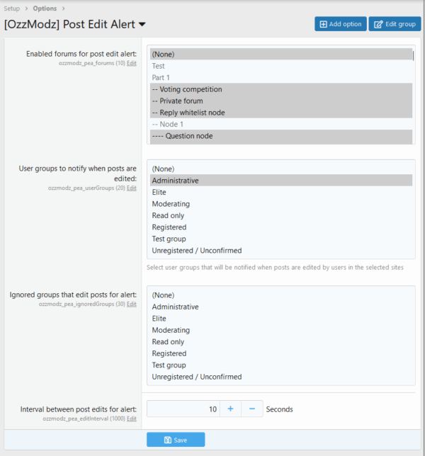 [OzzModz] Post Edit Alert� XenForo