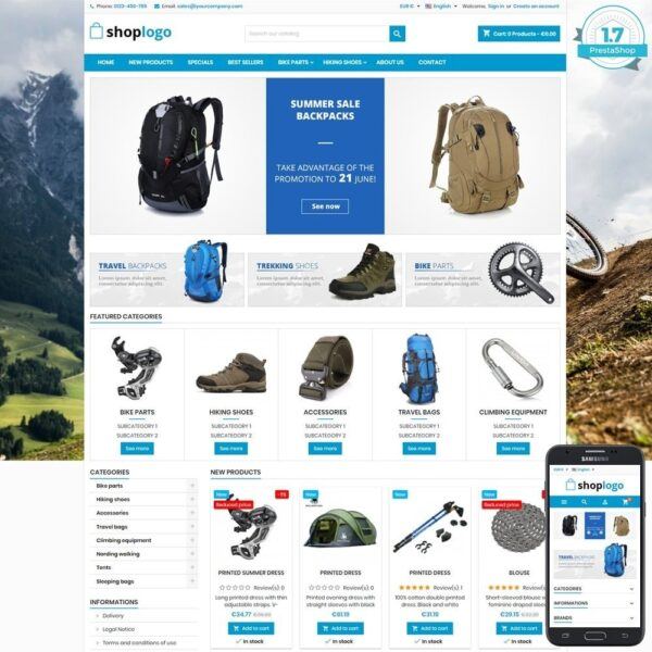 P17AT03 Bikes, sport and travel store