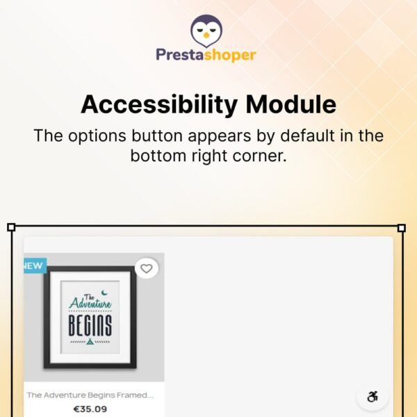 PrestaShop Accesibility module EAA WCAG