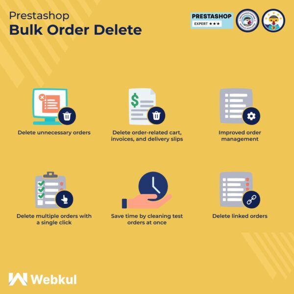 PrestaShop Bulk Order Delete | Delete cart, invoice, and more