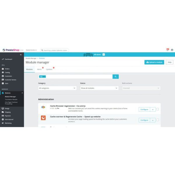 PrestaShop Cache warmer Leverage & Regenerate Cache � Speed up