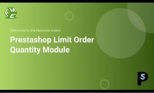 Prestashop Limit Order Quantity | Cart Quantity Module prestashop-1.6-1.7-8.0