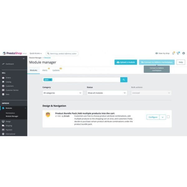 PrestaShop Product Bundle Pack-Add multiple products into the cart
