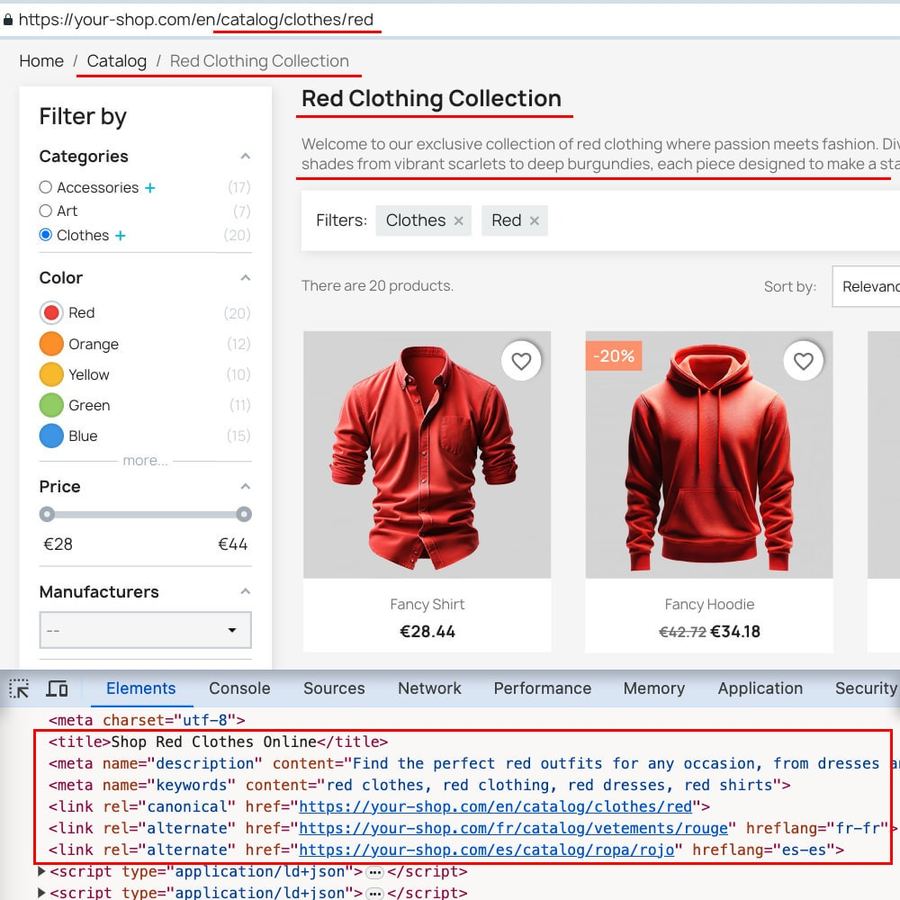 PrestaShop SEO Pages for Amazzing Filter