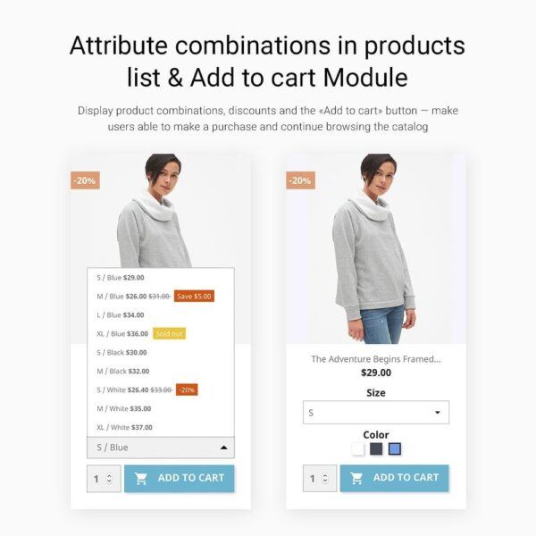 PrestaShop Show Attributes or Combinations in products list