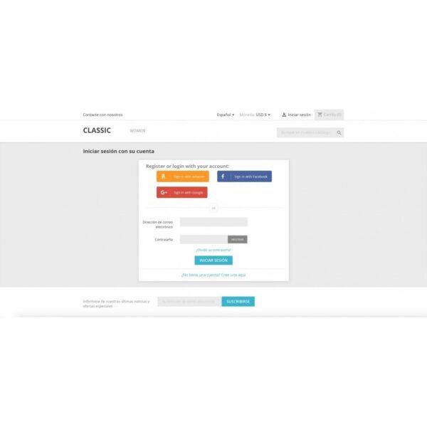 PrestaShop Social Login Authentication