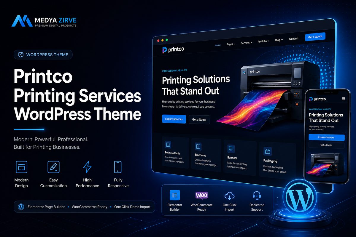 Printco Printing Services WordPress Theme