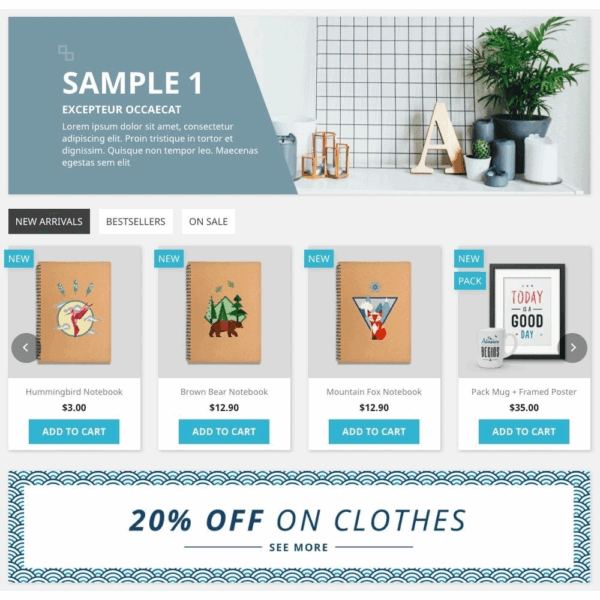 Product carousels & sliders PrestaShop