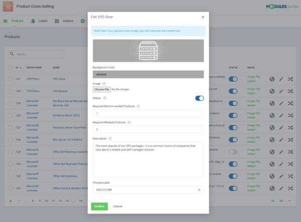 Product Cross-Selling For WHMCS