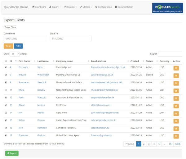 QuickBooks Online For WHMCS