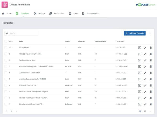 Quotes Automation For WHMCS