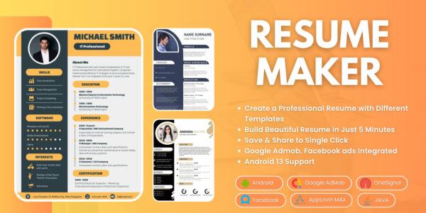Resume Maker CV Builder with Admob FB Integration�