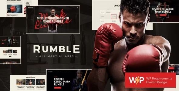 Rumble Boxing & Mixed Martial Arts Fighting WordPress Theme