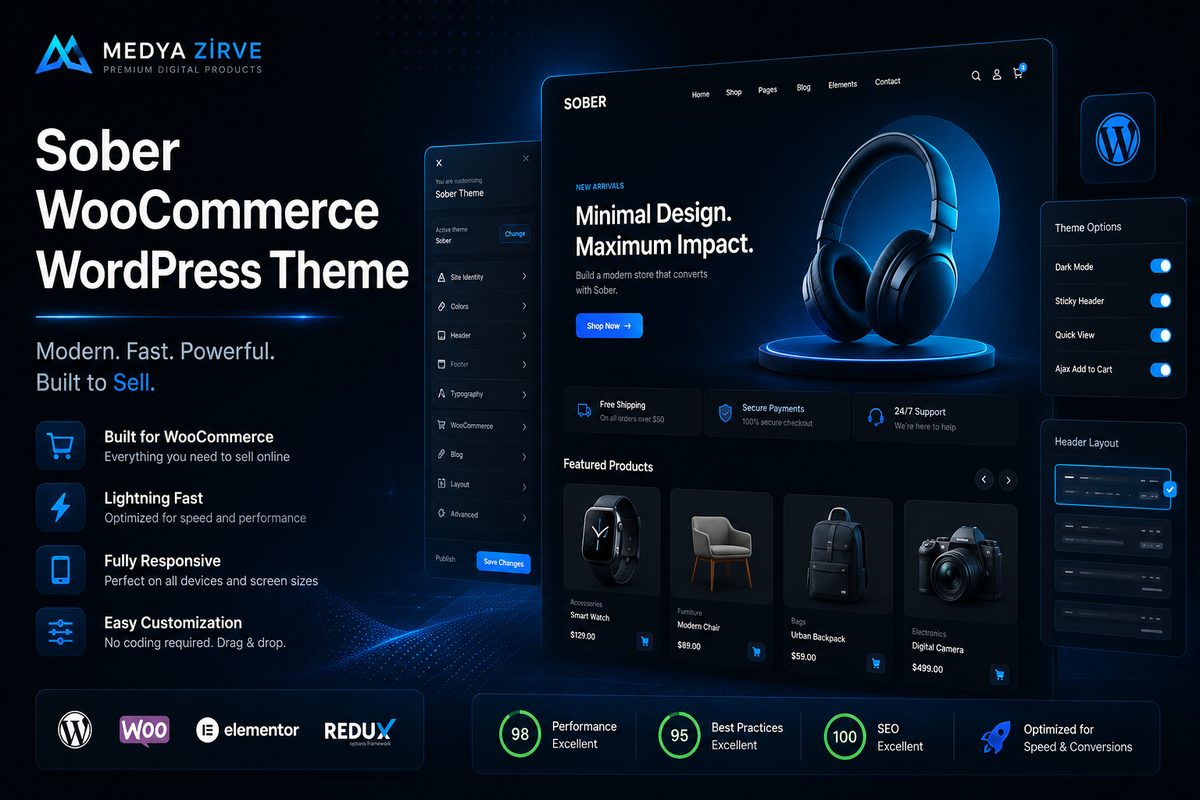 Sober WooCommerce WordPress Theme