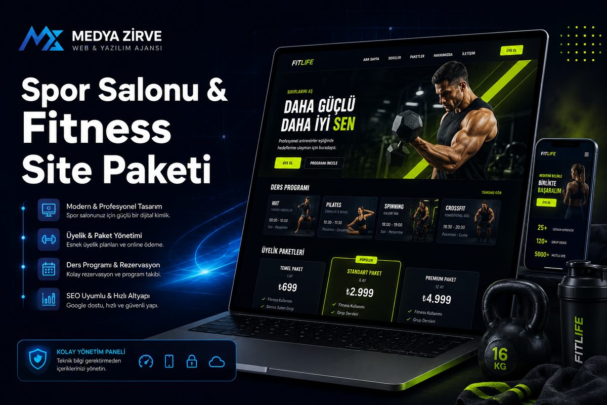 Spor Salonu & Fitness Site Paketi