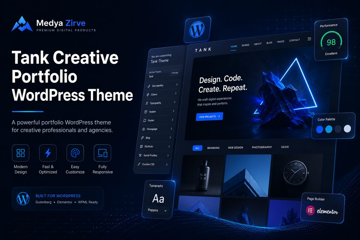 Tank Creative Portfolio WordPress Theme